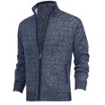 thumbnail image 1 of MIUOWANP Winter Jackets for Men Solid Color Zipper Knitting with Pocket Long Sleeved Hoodless Casual Jacket, 1 of 3