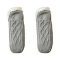 thumbnail image 1 of MIUOWANP Winter Socks for Women New Woven And Velvet Indoor And Slippers ,Thicken Warm Home Bedroom Slippers Men's Non-slip Foot Warm Snow, 1 of 4