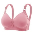 thumbnail image 1 of MIUOWANP Women's Bras Push Up Oversized Non-wired Bra Glossy Push-up Three-breasted Underwear Bra,Pink 80, 1 of 1