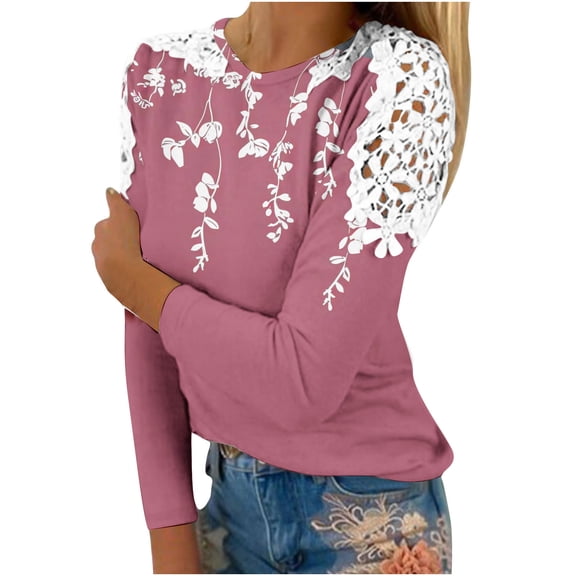 MaFYtyTPR Women's Casual Plaid Round Neck Short Sleeved T-shirt Loose Top Classy Blouses for Women , Size M Pink