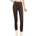 thumbnail image 1 of MIUOWANP Women's High Waist Yoga Pants Solid Color Quick-Drying Closing the Waist and Lifting the Buttocks Running Tight Trousers Size M(6)Coffee, 1 of 3