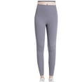 thumbnail image 1 of MIUOWANP Women's High Waist Yoga Pants with Solid Color and Back Cross Tummy Control Workout Fitness Yoga Pants Size S(4)Gray, 1 of 3