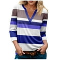 thumbnail image 1 of MIUOWANP Women's Long Sleeved Top Solid Color Hollowed Out Lace V-neck Shirt With Fashionable Jacquard and Comfortable Blouse Size XXXL(14)Blue, 1 of 5