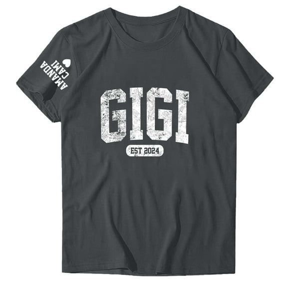 MIUOWANP Women's Raglan Long Sleeve V-neck Top Loose Fit Letter Print Breathable Activewear Size L(8)Gray