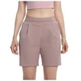 thumbnail image 1 of MIUOWANP Women's Shorts with Pockets Solid Color High Waisted and Wide Legged Shorts Breathable Relaxed Fit Shorts Size M(6)Pink, 1 of 6