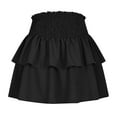 thumbnail image 1 of MIUOWANP Women's Skirts Mini Ladies' High Waisted Solid Color Lace Pleated Temperament Sports Short Skirt With Leggings And Half Skirt Black L, 1 of 4