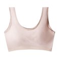 thumbnail image 1 of MIUOWANP Women's Sports Vest Bra Solid Color Seamless Wire-Free Sports Bra,Khaki XXL, 1 of 5