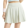 thumbnail image 1 of MIUOWANP Women's Summer Solid Color Sports Running Fitness Comfortable Prevention Short Skirt Beige L, 1 of 5