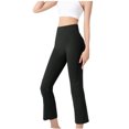 thumbnail image 1 of MIUOWANP Women's Yoga Pants Slim Fit Control Abdominal Yoga Pants High Waist Lifting Hip Sports Straight Leg Pants Size L(8)Black, 1 of 4