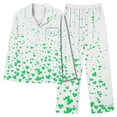 thumbnail image 1 of MIUOWANP Womens Big and Tall Pajama Sets Women's Valentine's Day Printed Pajama Set For Daily Home Wear With Pocket Green XXXL, 1 of 5