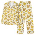 thumbnail image 1 of MIUOWANP Womens Big and Tall Pajama Sets Women's Valentine's Day Printed Pajama Set For Daily Home Wear With Pocket Yellow S, 1 of 5