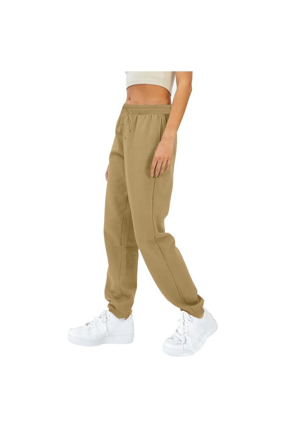 Womens Jogger Pants Women Casual Trousers And Trousers Plus Velvet Running Fitness Sports Pants Khaki S