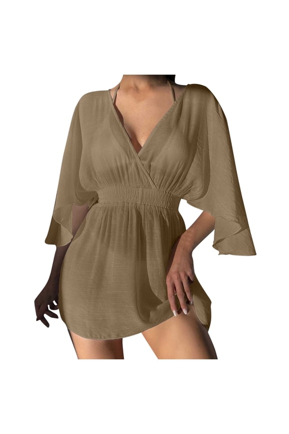 Womens Swimsuit Coverup Lace Womens Swimsuit Coverup Lace Crochet V Neck Bathing Suit Cover Up Dress Beach Cover Ups For Swimwear