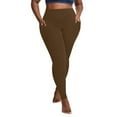 thumbnail image 1 of MIUOWANP Yoga Pants for Women Plus Size Women Oversized Pockets Tight Fitting Elastic Comfortable Fitness Pants Yoga Pants Quick Drying Brown XXXXL, 1 of 4
