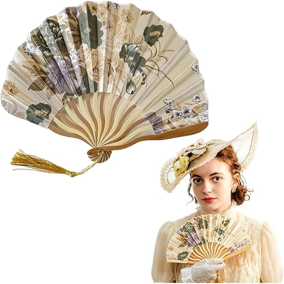 Folded Shells MIUPOO Foldable Hand Fan, Chinese Folding Fan, Shell Shape Vintage ...