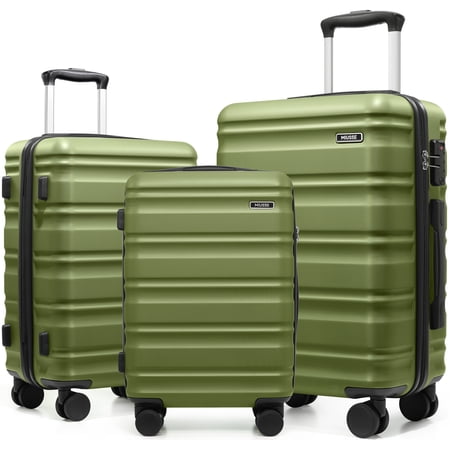MIUSSE Hard Shell Luggage Sets, 3 Piece Luggage Set, 20/24/28 IN Carry On Luggage with TSA Lock Spinner Wheels, Hard Shell Suitcases Women Men