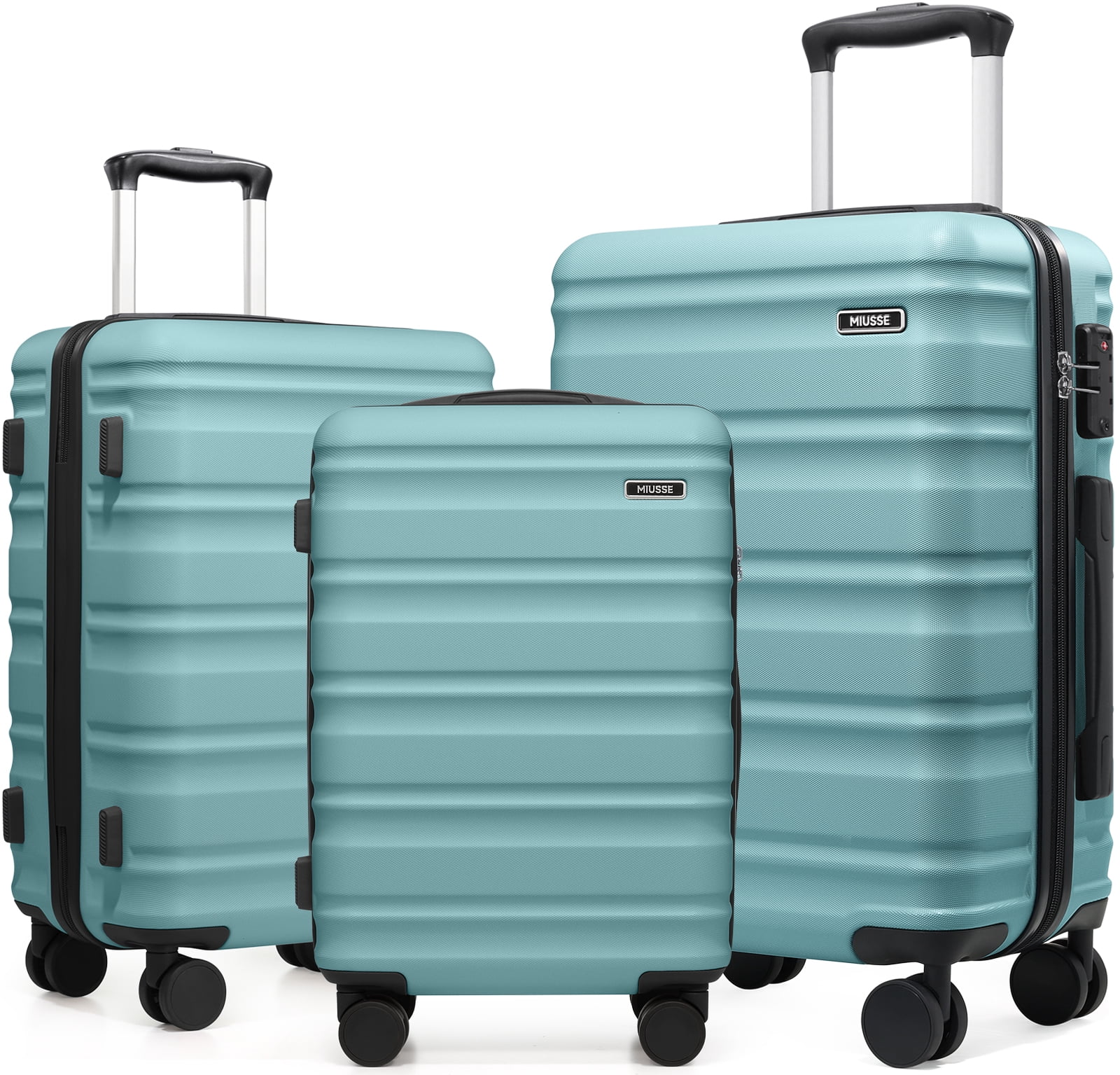 MIUSSE Hard Shell Luggage Sets, 3 Piece Luggage Set, 20/24/28 IN Carry On Luggage with TSA Lock Spinner Wheels, Hard Shell Suitcases Women Men
