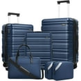 thumbnail image 1 of MIUSSE 5 Piece Luggage Set, Hardshell Lightweight Suitcase with TSA Lock Spinner Wheels, 100% PC Luggage Set 20in 24in 28in - Blue, 1 of 7