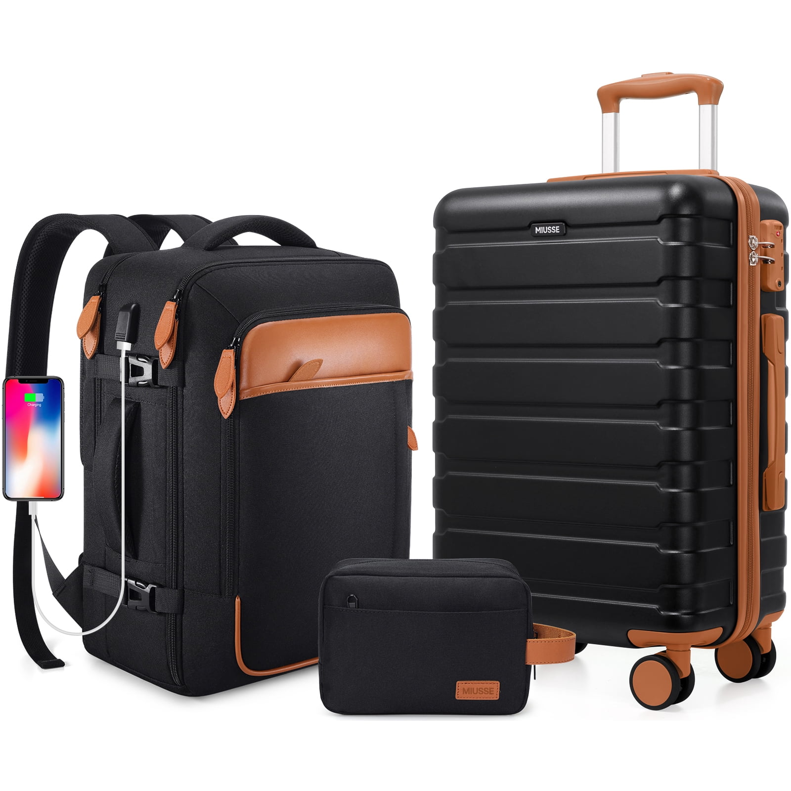 48°/52°/58°【3本セット】オレイカルコス/DG MID115 X100 MIUSSE Carry on Luggage Set 3 Piece Hard Shell Luggage Sets with