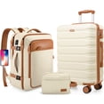 thumbnail image 1 of MIUSSE Carry on Luggage Set 3 Piece Hard Shell Luggage Sets with YKK Zipper Spinner Wheels TSA Lock Carry on with Backpack Set, 1 of 10