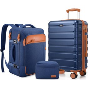 MIUSSE Carry on Luggage Set 3 Piece Hard Shell Luggage Sets with YKK Zipper Spinner Wheels TSA Lock Carry on with Backpack Set