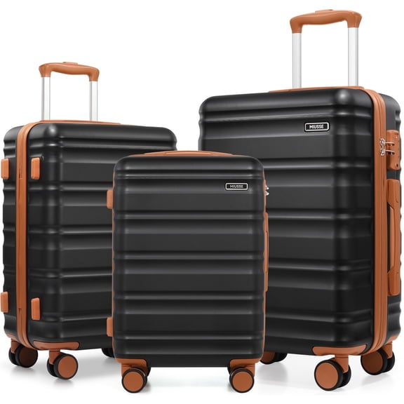 MIUSSE Hard Shell Luggage Sets, 3 Piece Luggage Set, 20/24/28 IN Carry On Luggage with TSA Lock Spinner Wheels, Hard Shell Suitcases Women Men