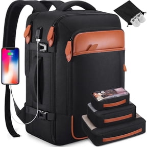 UKEIN Travel Backpack for Men & Women Carry On Backpack Flight Approved Expandable 42L Waterproof Anti-Theft Personal Item Backpack with Packing Cubes and Shoe Pocket