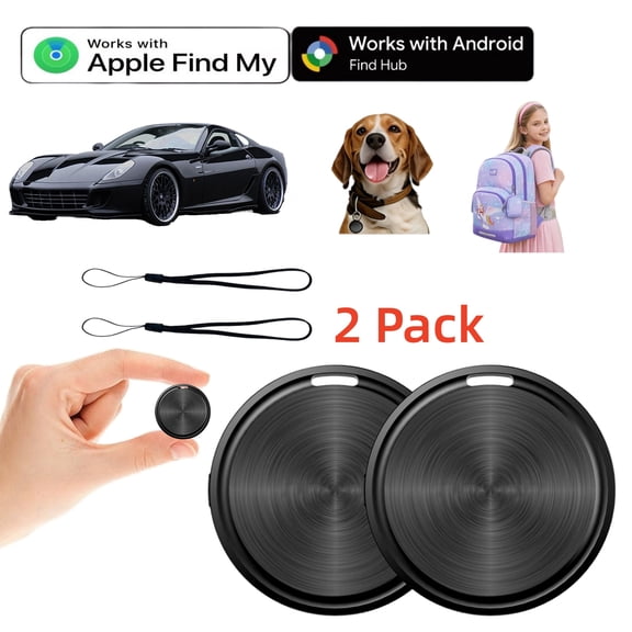 MIUXGIO GPS Tracker for Vehicles, Bluetooth Tracker Tags, Works with Both IOS and Android , Hidden Car Tracking Device No Subscription, for Keys, Luggage,Kids,Dogs,Bag,Wallet，Lanyard Included