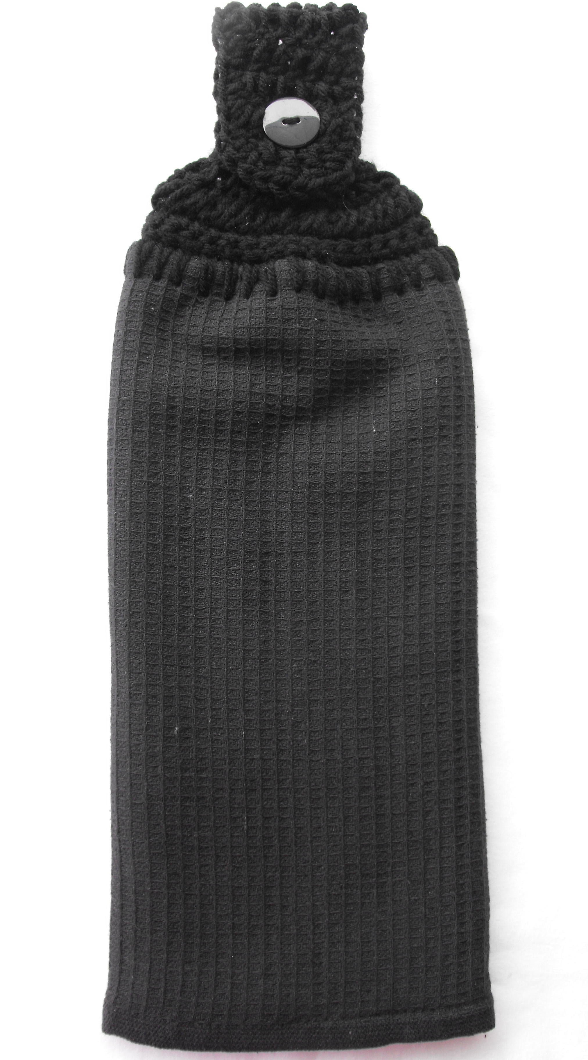 MIX & MATCH TERRY CLOTH KITCHEN TOWEL -BLACK - HANDMADE DOUBLE THICK ...