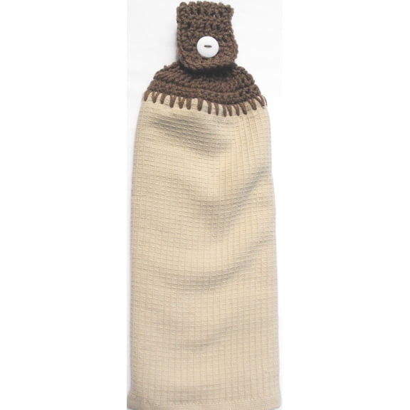 MIX & MATCH TERRY CLOTH KITCHEN TOWEL - DOUBLE THICK/FULL HANDMADE CROCHET TOP HANGING KITCHEN TOWEL