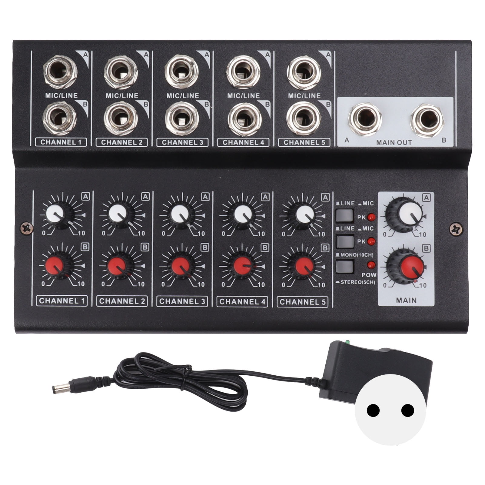 MIX5210 Sound Mixer Digital Mixer 10 Channel Compact Studio Mixer ...