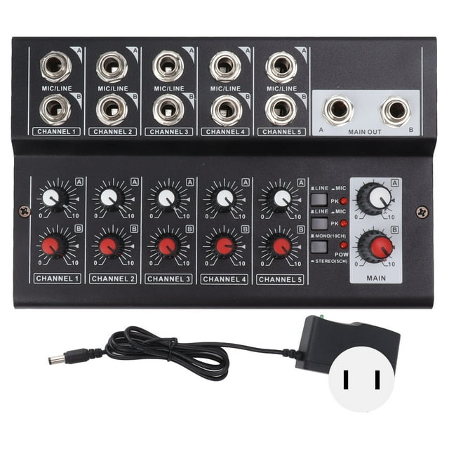 MIX5210 Sound Mixer Digital Mixer 10 Channel Compact Studio Mixer