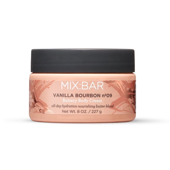 MIX:BAR Vanilla Bourbon Moisturizing Body Cream with Shea Butter, 8oz
