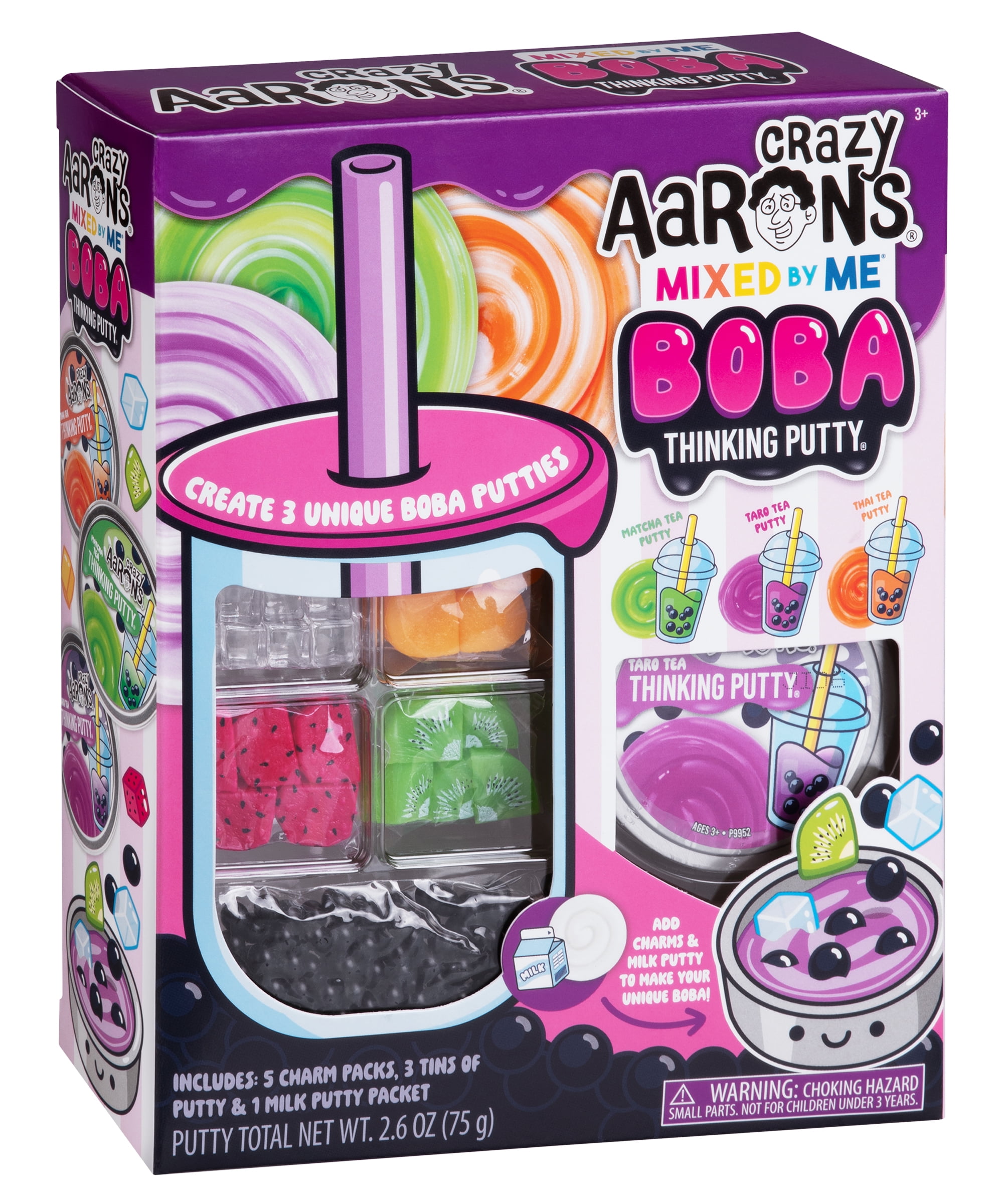 Crazy Aaron's Mixed by Me Boba Thinking Putty Kit, Ages 3 and Up