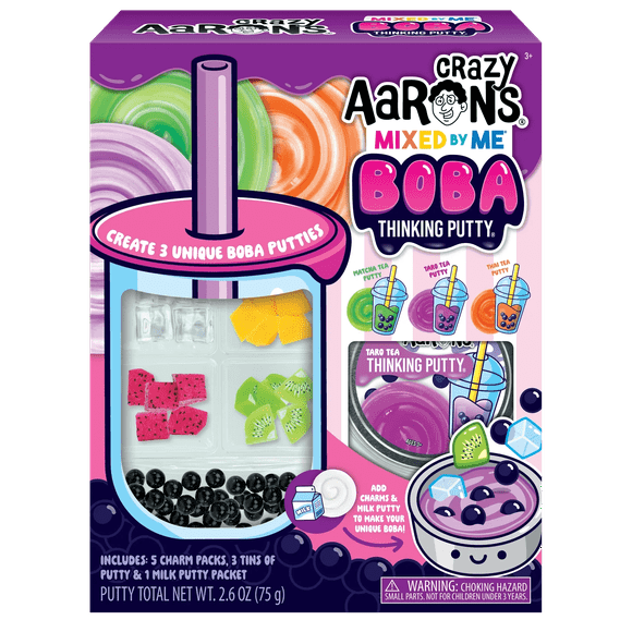 Crazy Aaron's Mixed by Me Boba Thinking Putty Kit, Ages 3 and Up