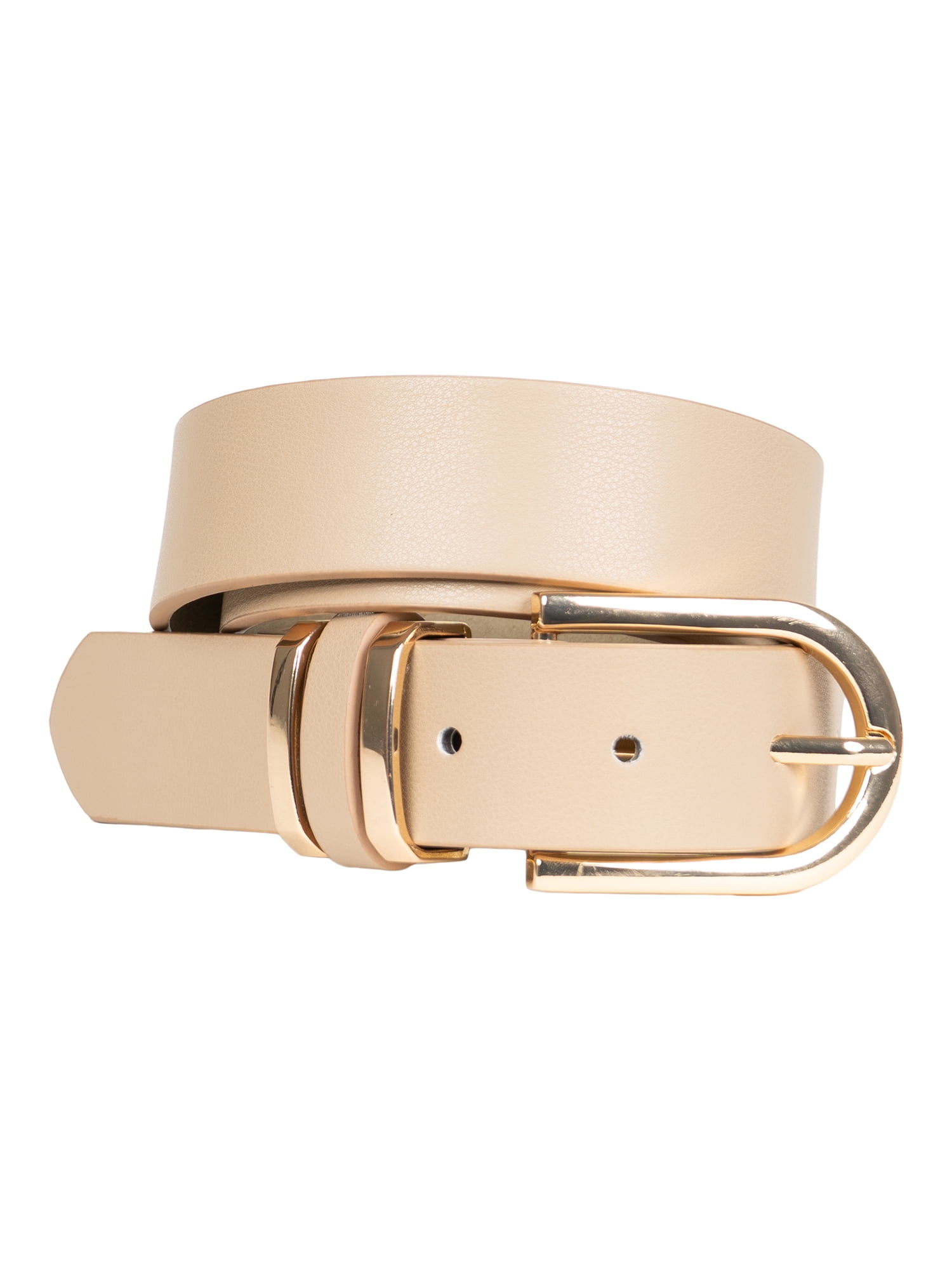 Time and Tru Women's & Women's Plus Mixed Loops Belt, Latte