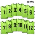 thumbnail image 1 of MIXFEER 12PCS Kid's Football Pinnies Quick Drying Soccer Jerseys Youth Sports Scrimmage Basketball Team Training Numbered Bibs Practice Sports Vest, 1 of 7