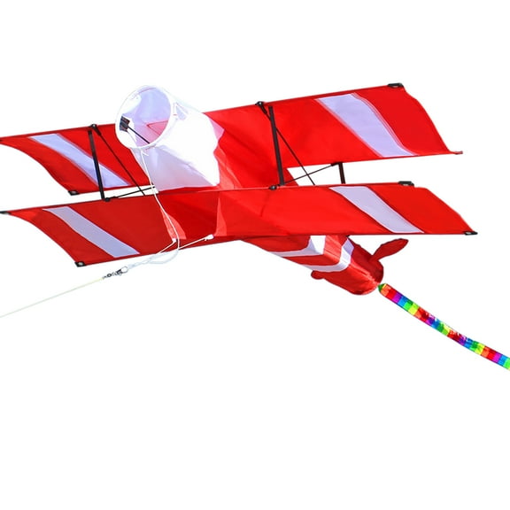 MIXFEER 3D Airplane Huge Bi-Plane Giant Flying Super Size Polyester 3D Airplane