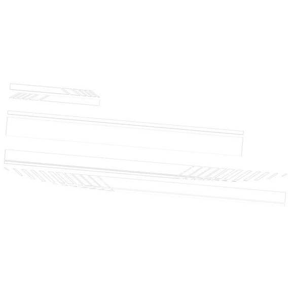 MIXFEER 5 PCS Universal White Car Racing Body Side Stripe Skirt Roof Hood Decal Sticker for All Cars PVC Decal