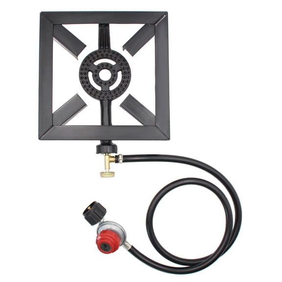 MIXFEER 8KW Gas Boiling Ring Cast Iron Large LPG Outdoor Cooker Iron Frame Portable Fire Control