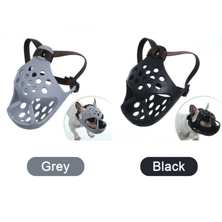 MIXFEER Dog Muzzle for Short Snout Dogs Breathable Holes Biting Chewing