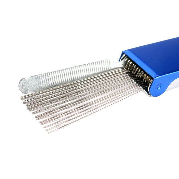 MIXFEER Guitar Nut File Set Luthiers Tool Box 13 Sizes of Files 1 Flat File for Guitar Banjo Mandolin Bass String Slot