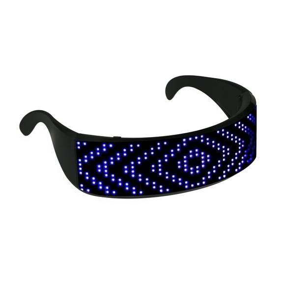 MIXFEER LED Party Glasses BT APP Control LED Light Up Glasses Flashing Glowing Luminous Glasses USB Rechargeable DIY Animation for Christmas Birthday Party Nightclub