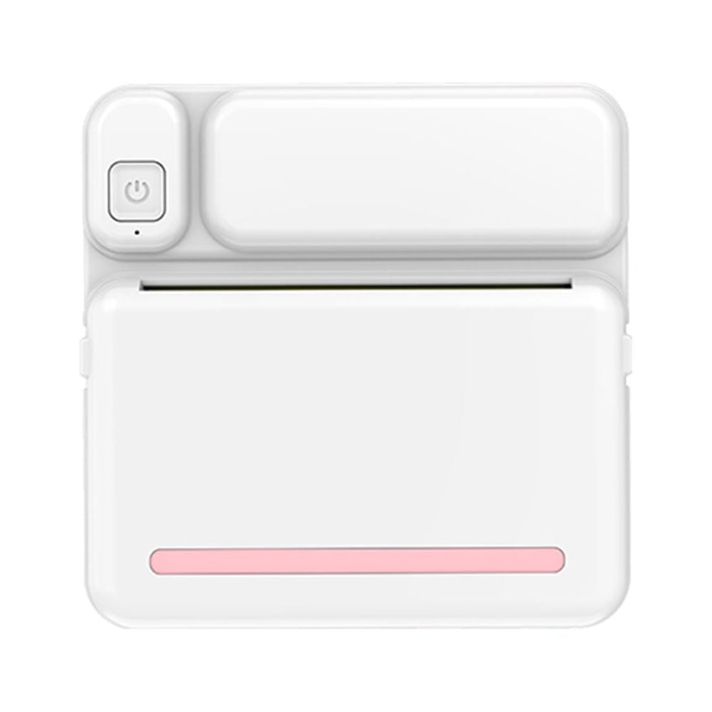 MIXFEER Portable Pocket-size Thermal Printer Wireless BT Printer Simple Operation Support Photo Notes Errors Text Memo Printing Pink
