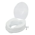 thumbnail image 1 of MIXFEER Raised Toilet Seat with Lid 300 Lbs Heavy Duty Elevated Toilet Seat with Tightening Clamps Raised Toilet Seats for Most Elongated Toilets (White, 4 Inches), 1 of 6