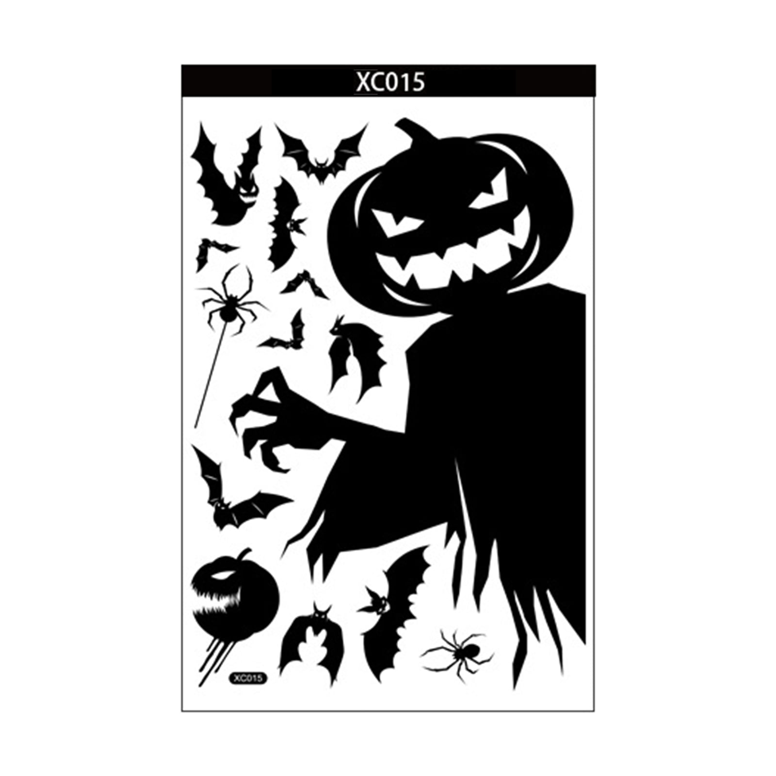 MIXFEER Window Sticker Scary Creepy Glass Window Decal Double Sided ...