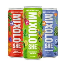 MIXOLOSHE Non Alcoholic Beachside Variety Pack Cocktail | 12-Pack Under 50 Calories A Can | Non-Alcoholic Cocktail | Low Sugar, Gluten Free & Over 50 Awards For Best Mocktail