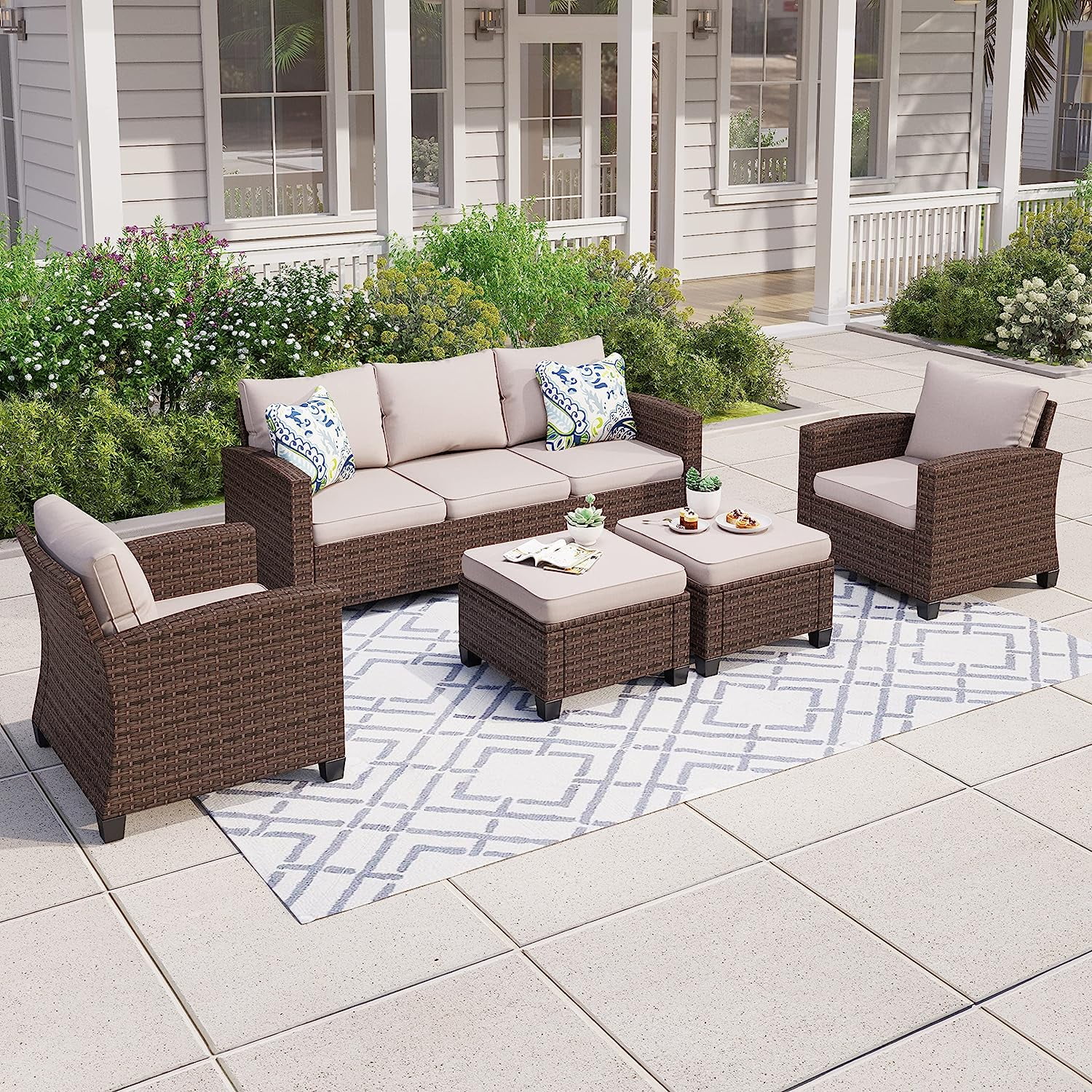 MIXPATIO 7 Pieces Outdoor Conversation Set for 9 Patio Furniture Manual ...