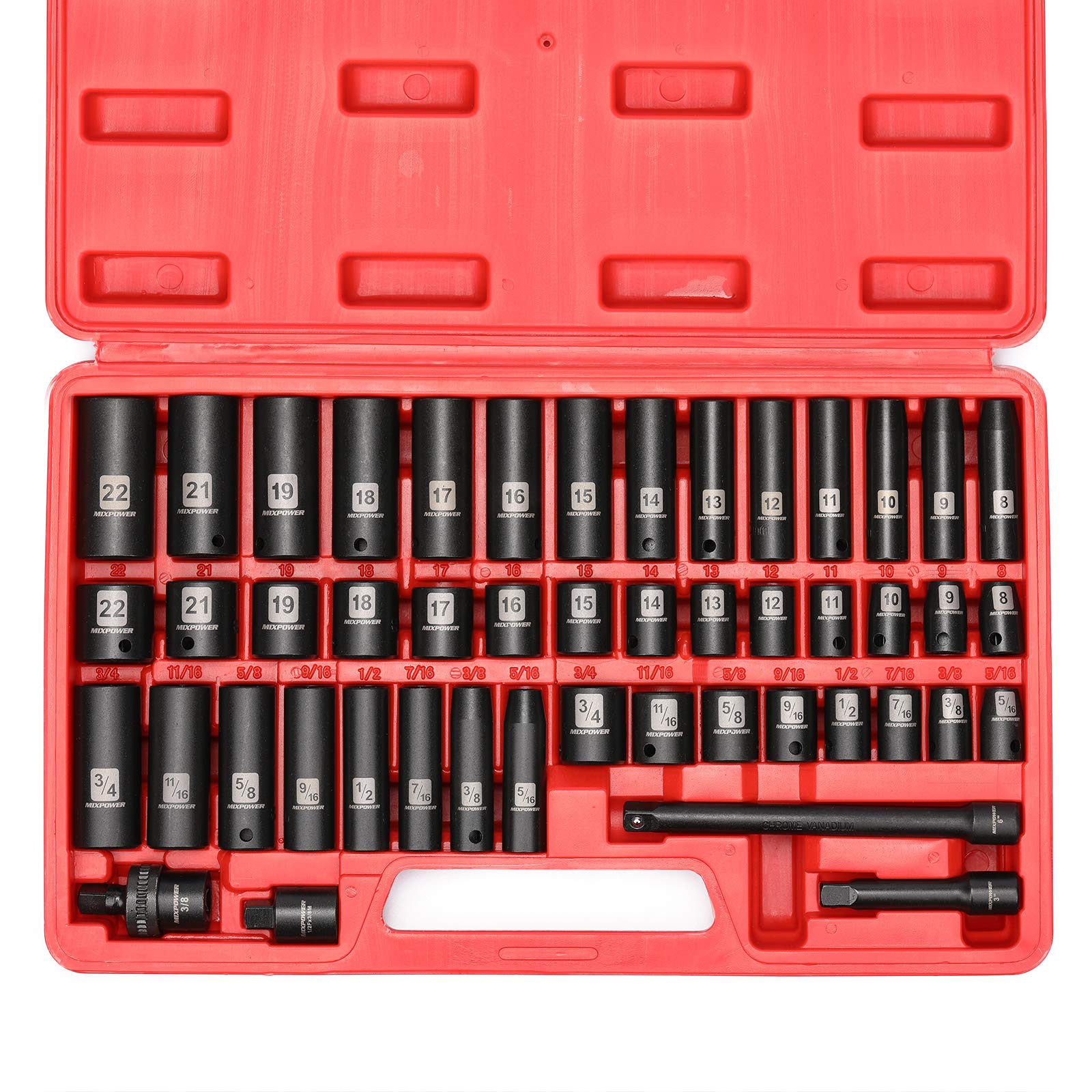 Steelman Pro 9 Piece 1/4 in. Drive Deep Well Socket Set Metric 78521