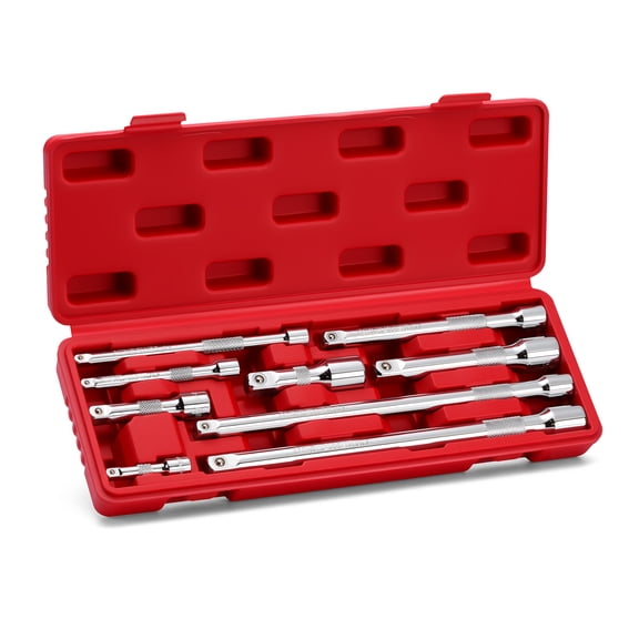 MIXPOWER PRO 9-Piece Extension Bar Set, 1/4" 3/8" 1/2" Drive Socket Extension Bar , Premium CR-V Steel, Mirror Finish for Automotive, Industrial, and Home DIY Use